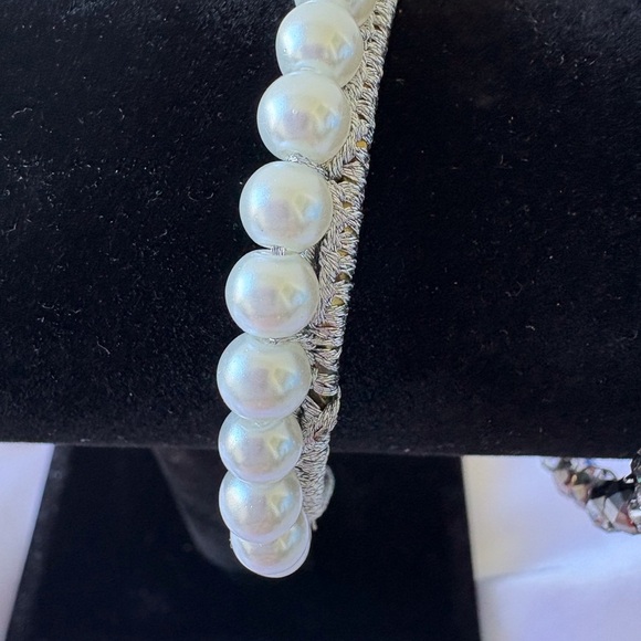 Bracelets 3 Fashion Jewelry Pearl Charcoal Beaded Magnetic Therapy Hematite - Picture 5 of 7